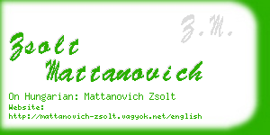 zsolt mattanovich business card